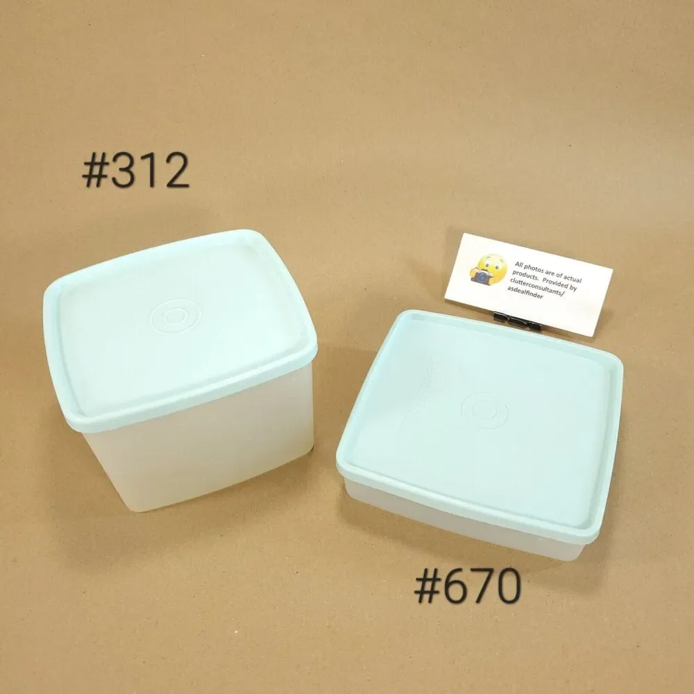 Tupperware Bundle #782 Vegetable Crisper #312 Square Round #670 Sandwich Keeper